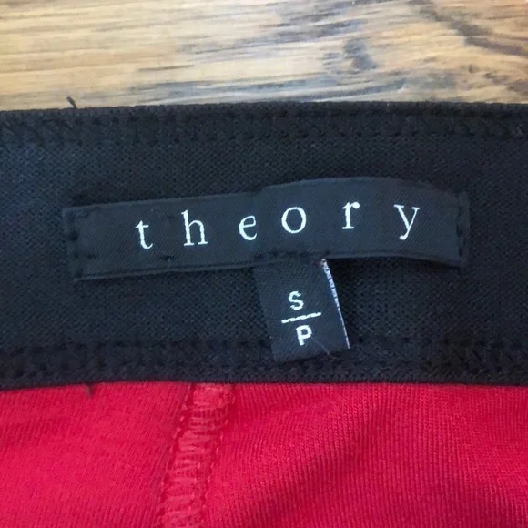 Theory Red Ponte Structured Stretch Pants S